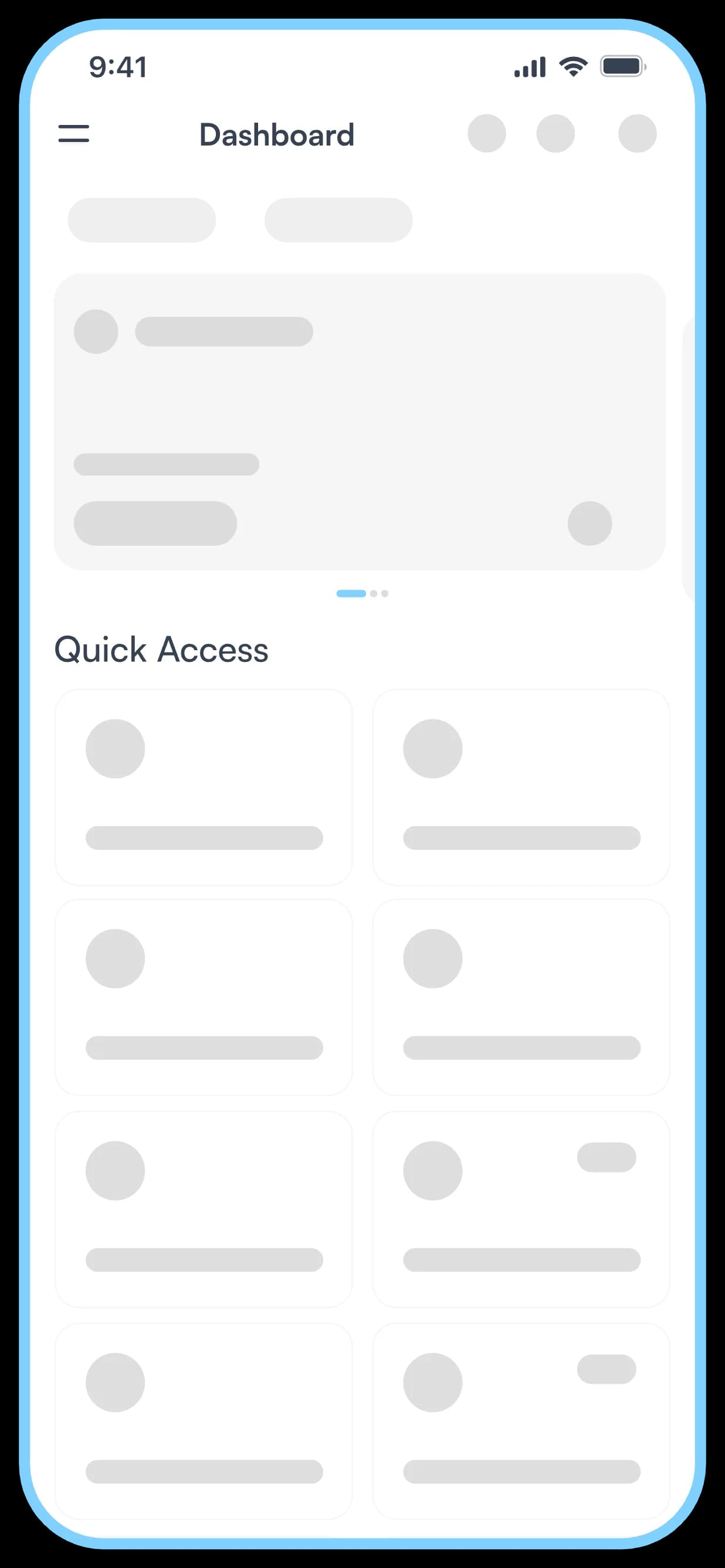 Nosh app dashboard