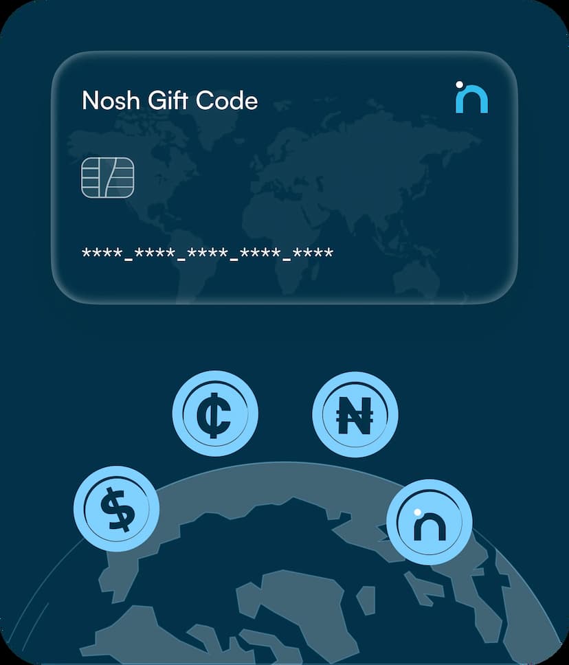 nosh gift code card