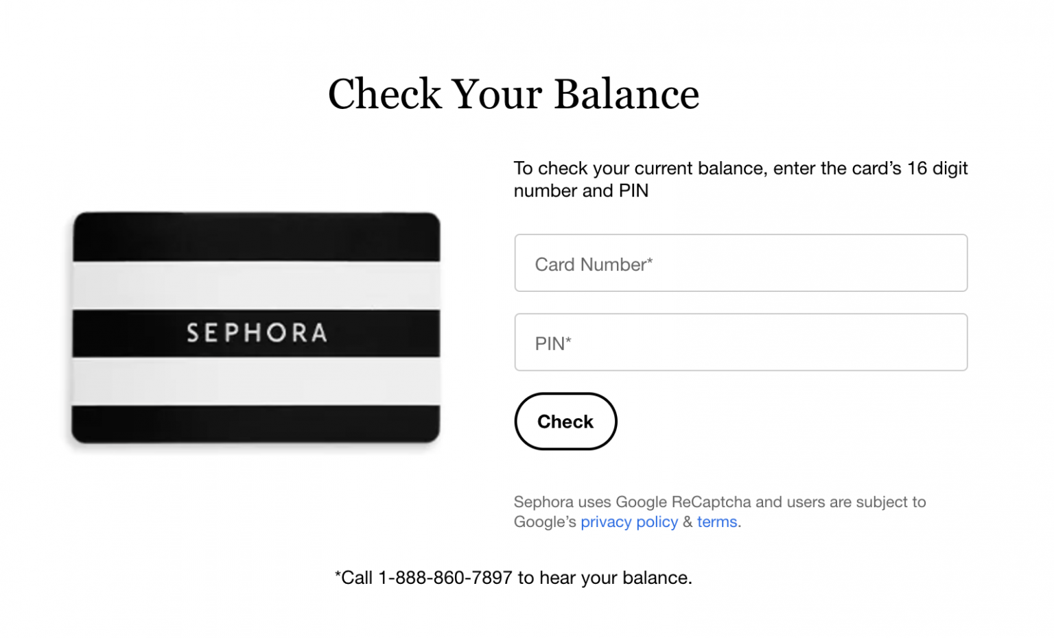 check Sephora balance