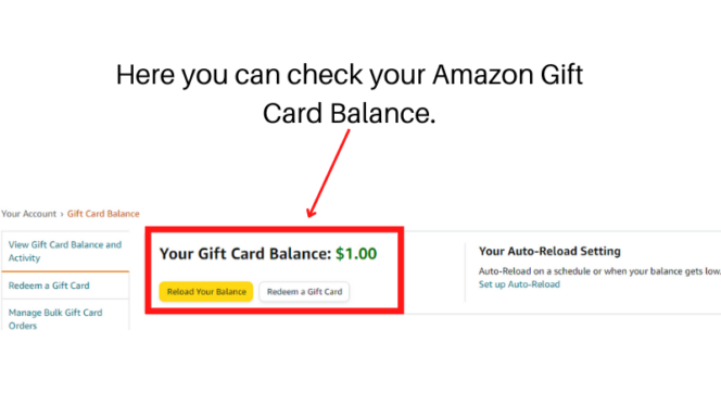 Check your Amazon gift card balance