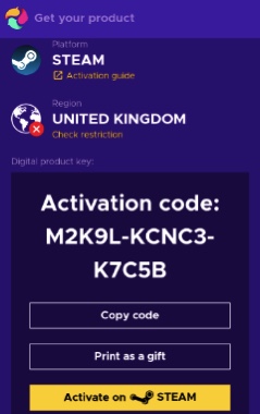 UK Steam Gift Card