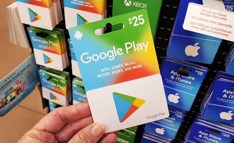 Google Play gift cards