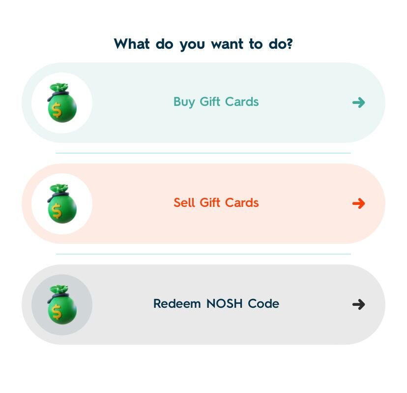 Buy gift card on Nosh