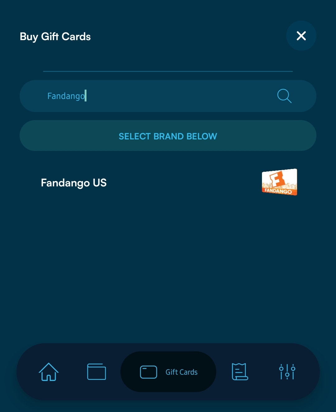 buy fandango gift card
